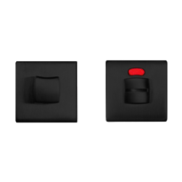 1291/115RFV-RW toiletgarnituur met rood/wit indicator mat zwart