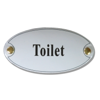 Emaille toilet bordje 'Toilet'