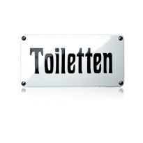 NH-68 TopEmaille wit toilet bordje 'Toiletten' rechthoekig 200x100mm