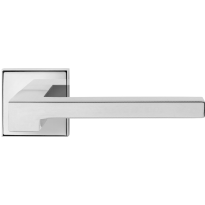GPF deurkruk op vierkante rozet, Raa, paar, RVS