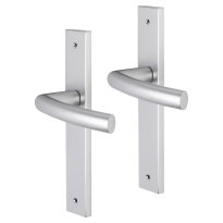 Impresso Burton deurkruk op schild met schroeven rechthoekig 226x41x10mm Aluminium