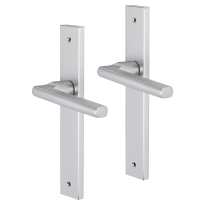 Impresso Leeds deurkruk op schild met schroeven rechthoekig 226x41x10mm Aluminium