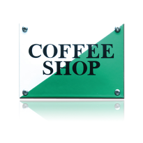 KNH-93 emaille naambordje 'Coffeeshop vergunning'