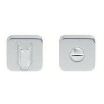 Luxuria Toiletgarnituur vierkant afgerond, mat chroom, 50x50x6/7mm