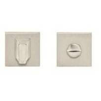 Luxuria Toiletgarnituur vierkant recht, mat nikkel PVD, 50x50x8mm