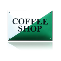 NH-107 emaille naambord 'Coffeeshop vergunning'