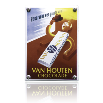 NK-23-HO emaille reclamebord 'Van Houten Chocolade'