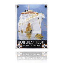 NK-49-RL emaille reclamebord 'Rotterdam Lloyd'