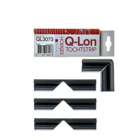 Q-Lon 3073 doos met vier hoekjes voor tochtstrip zwart
