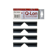 Q-Lon 3091 doos met vier hoekjes voor tochtstrip zwart