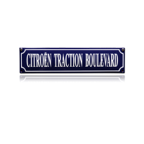 SS-19 emaille straatnaambord 'Citroen Traction Boulevard'