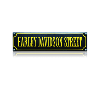 SS-37 emaille straatnaambord 'Harley Davidson street'