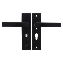 Starx deurkruk op kortschild SKG*** met kerntrekbeveiliging 195x50mm PC55 zwart