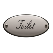 Toilet bordje emaille 'Toilet' ovaal