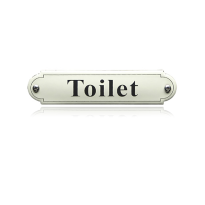 'Toilet' toilet bordje emaille gebold klassiek