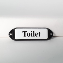 'Toilet' toilet bordje emaille model oor