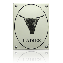 WC-09 TopEmaille crème pictogram 'Damestoilet' 100 x 140mm