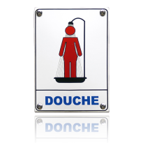 'Douche' emaille pictogram rechthoekig