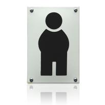 WC-02 TopEmaille crème pictogram 'Herentoilet' 80 x 120mm