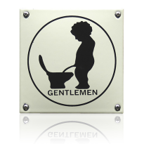 'Herentoilet' emaille pictogram vierkant