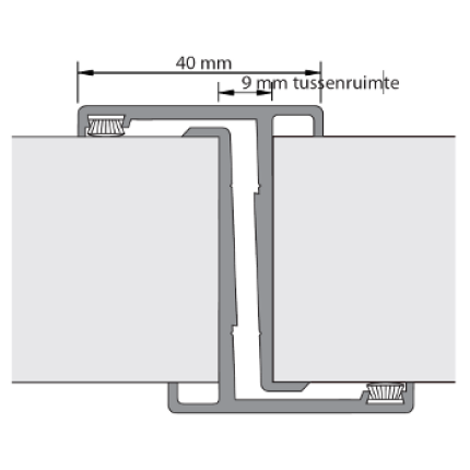 Alprokon 4058 prefab enkelvoudige deurnaald 2450 mm, voor 1 deur