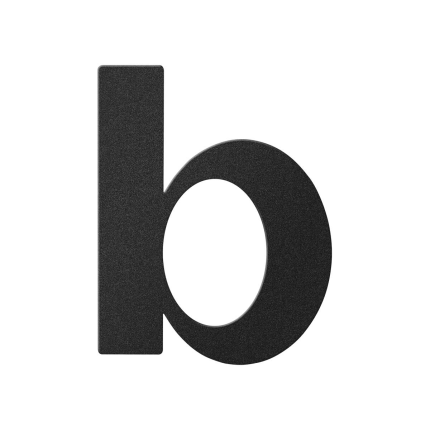 Huisnummer toevoeging letter 'B' zwart, 110 mm