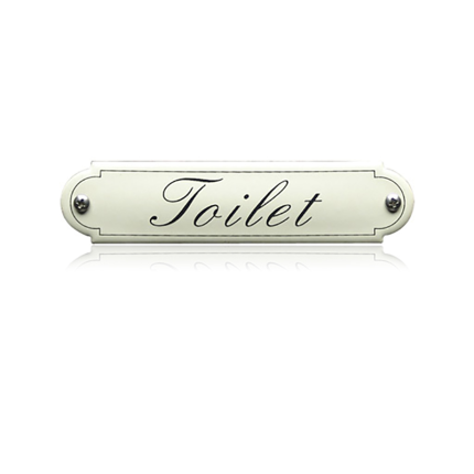 'Toilet' emaille toilet bordje gebold klassiek